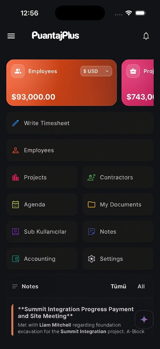 PuantajPlus mobile app — Business summary