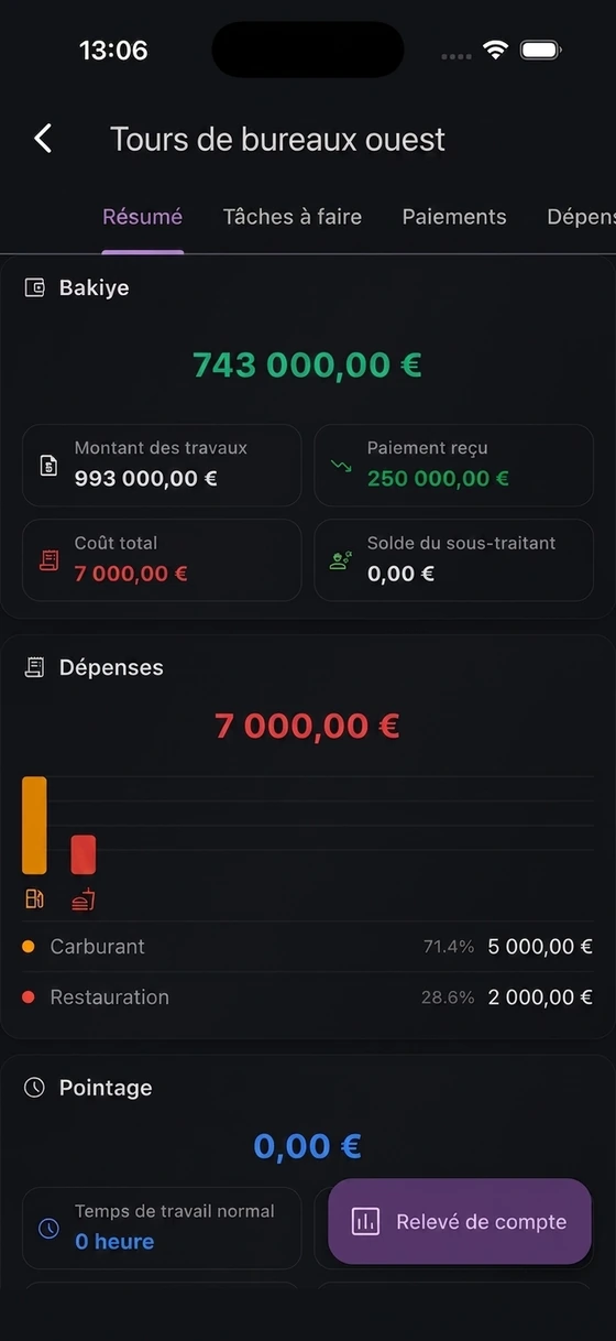 Application mobile PuantajPlus — Coût du projet