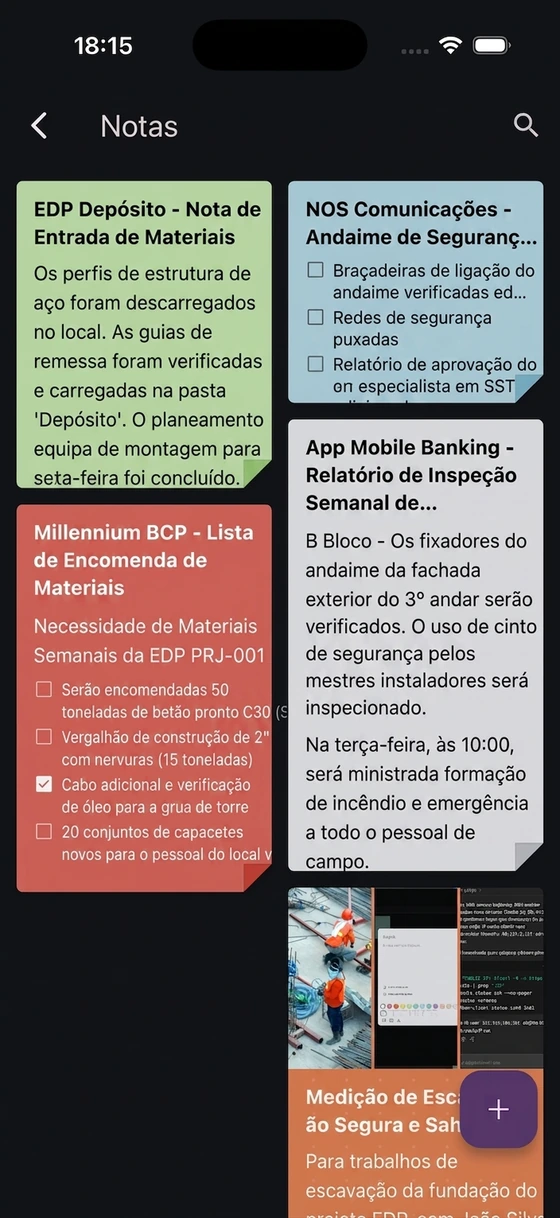 Aplicação móvel PuantajPlus —Notas
